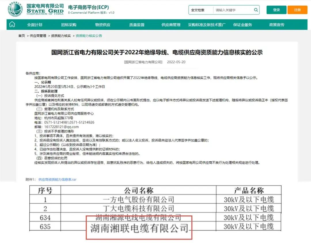 喜訊 | 湘聯(lián)電纜順利通過(guò)國(guó)家電網(wǎng)“供應(yīng)商資質(zhì)能力”審核！